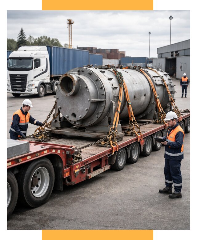 Перевозка тяжеловесных грузов под ключ от 153555 р. | СетСервис-Лнт